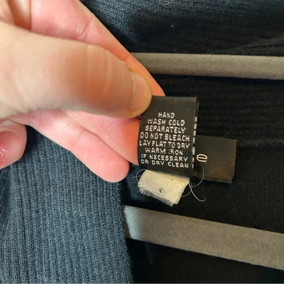 Spense Black Wool Blend 3/4 Sleeve Sweater Dress Size Small - Picture 5 of 6